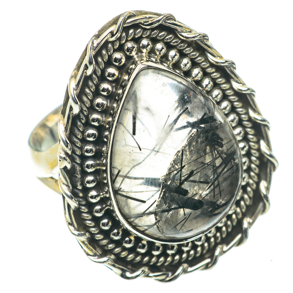 Tourmalinated Quartz Rings handcrafted by Ana Silver Co - RING66083