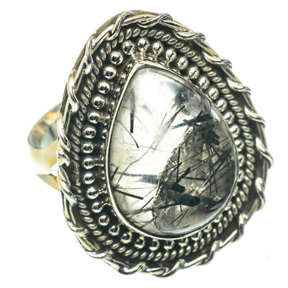Tourmalinated Quartz Rings handcrafted by Ana Silver Co - RING66083