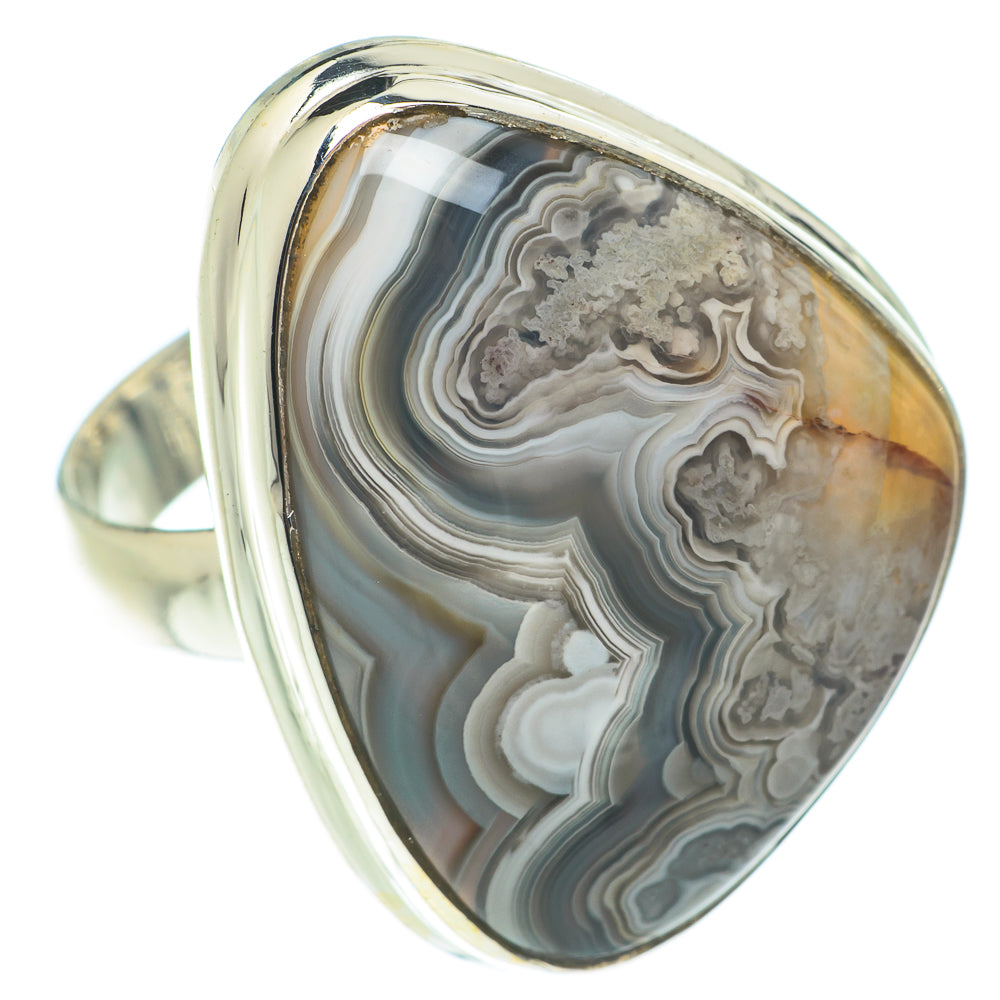 Laguna Lace Agate Rings handcrafted by Ana Silver Co - RING66133