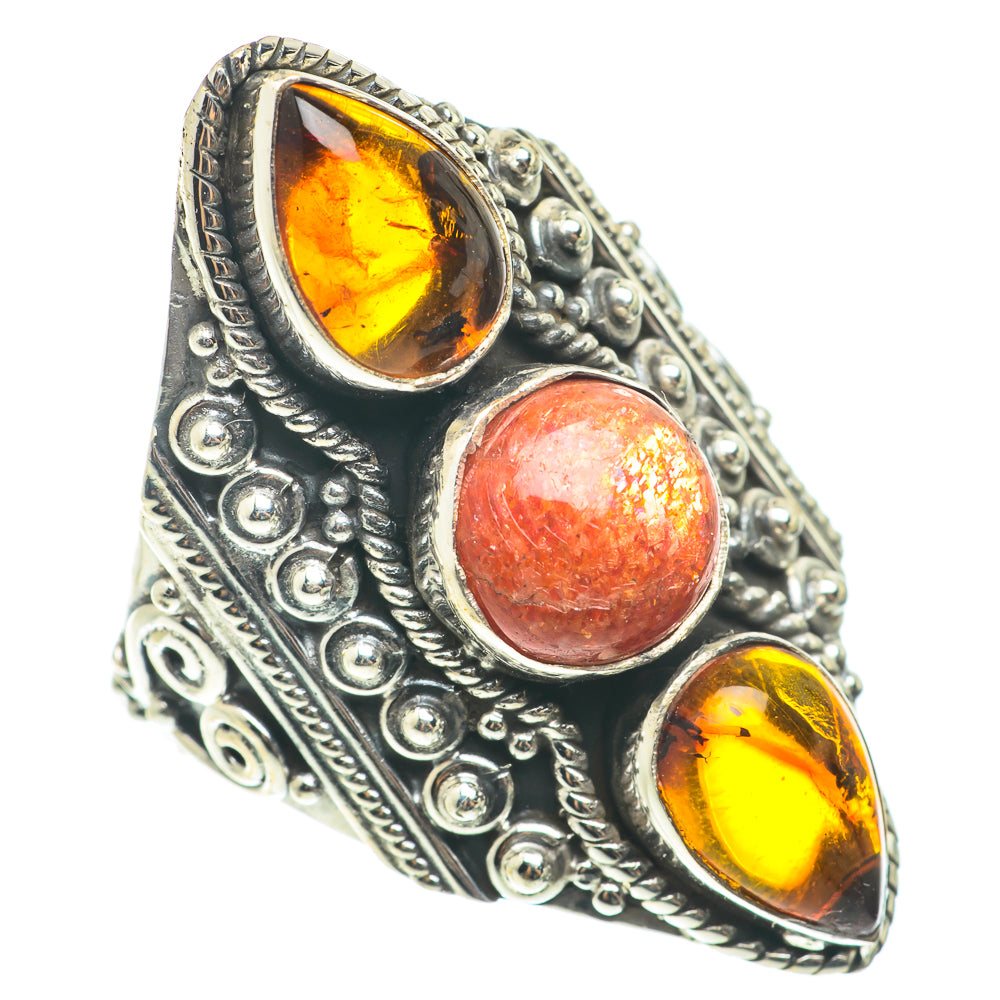 Sunstone Rings handcrafted by Ana Silver Co - RING66152