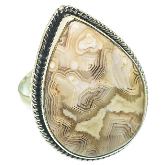 Laguna Lace Agate Rings handcrafted by Ana Silver Co - RING66165