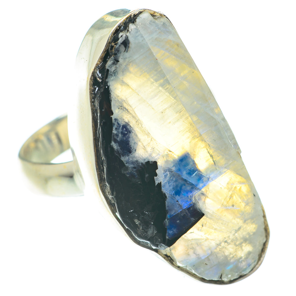 Rainbow Moonstone Rings handcrafted by Ana Silver Co - RING66167