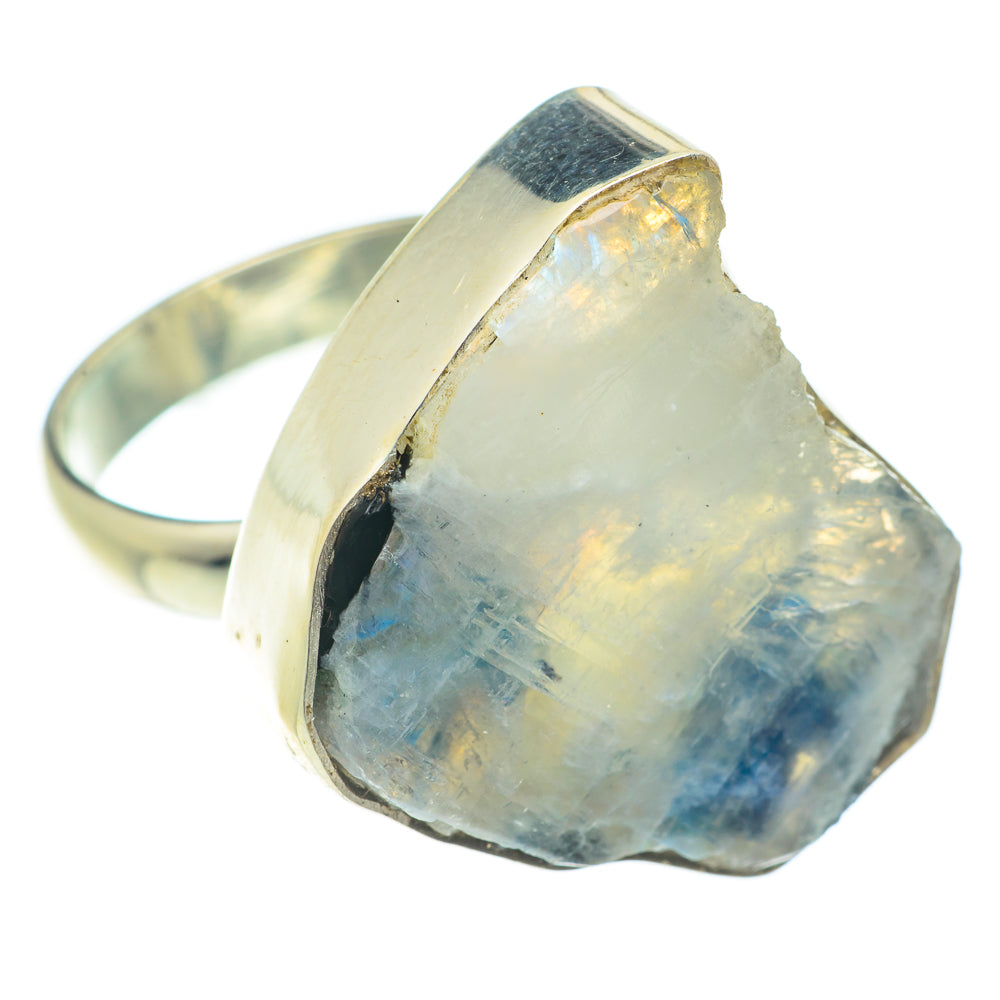 Rainbow Moonstone Rings handcrafted by Ana Silver Co - RING66169