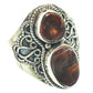 Mexican Fire Agate Rings handcrafted by Ana Silver Co - RING66176
