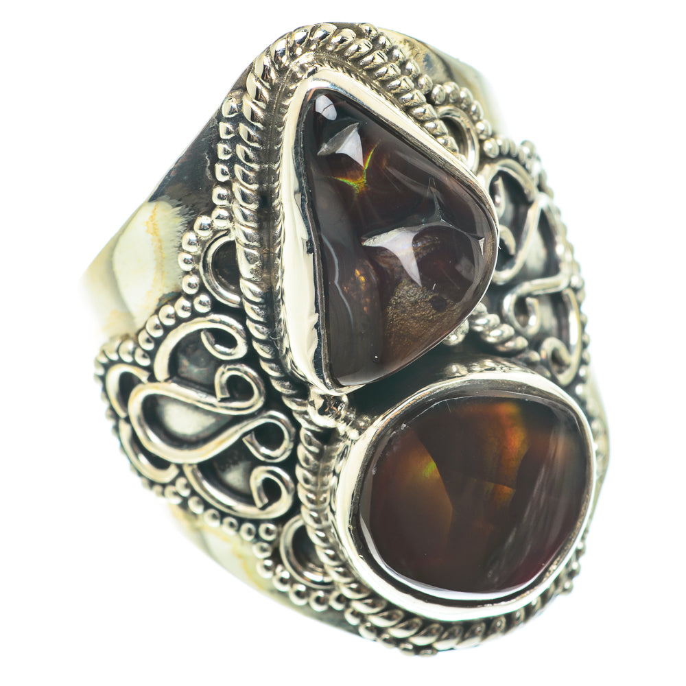 Mexican Fire Agate Rings handcrafted by Ana Silver Co - RING66177