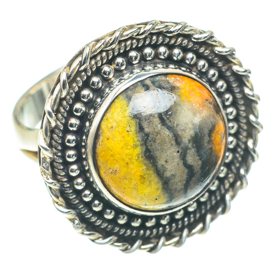 Bumble Bee Jasper Rings handcrafted by Ana Silver Co - RING66211