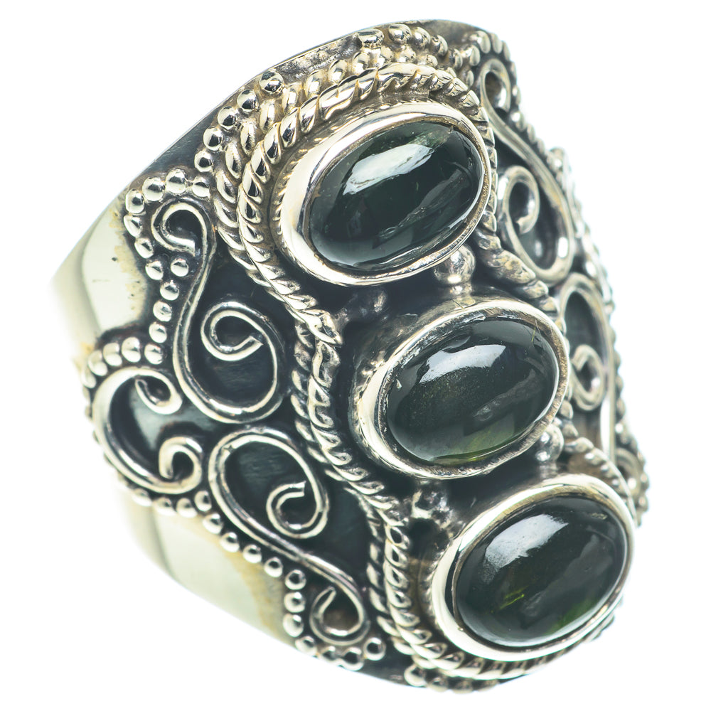 Green Tourmaline Rings handcrafted by Ana Silver Co - RING66217