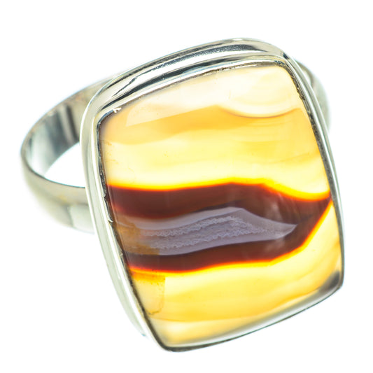 Red Botswana Agate Rings handcrafted by Ana Silver Co - RING66222