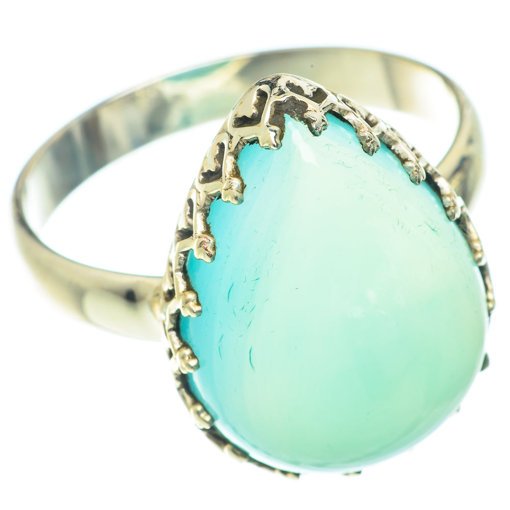 Aqua Chalcedony Rings handcrafted by Ana Silver Co - RING66247