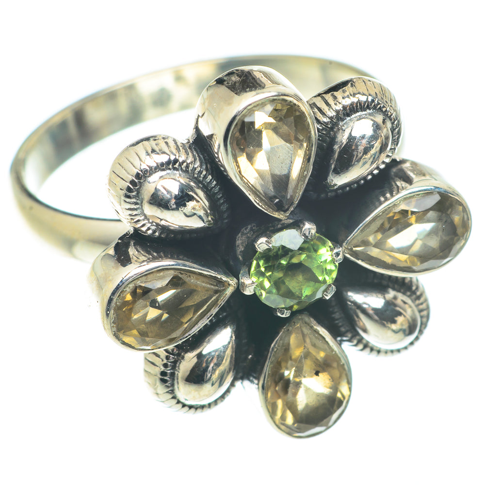 Citrine, Peridot Rings handcrafted by Ana Silver Co - RING66255