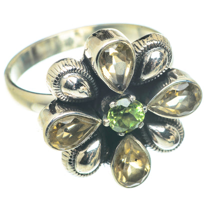 Citrine, Peridot Rings handcrafted by Ana Silver Co - RING66255