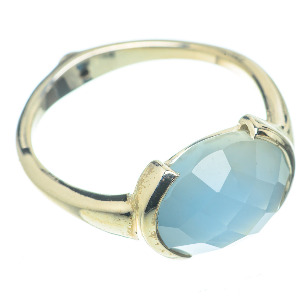 Aqua Chalcedony Rings handcrafted by Ana Silver Co - RING66272