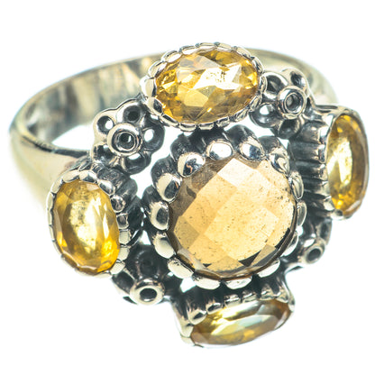 Smoky Quartz, Citrine Rings handcrafted by Ana Silver Co - RING66288
