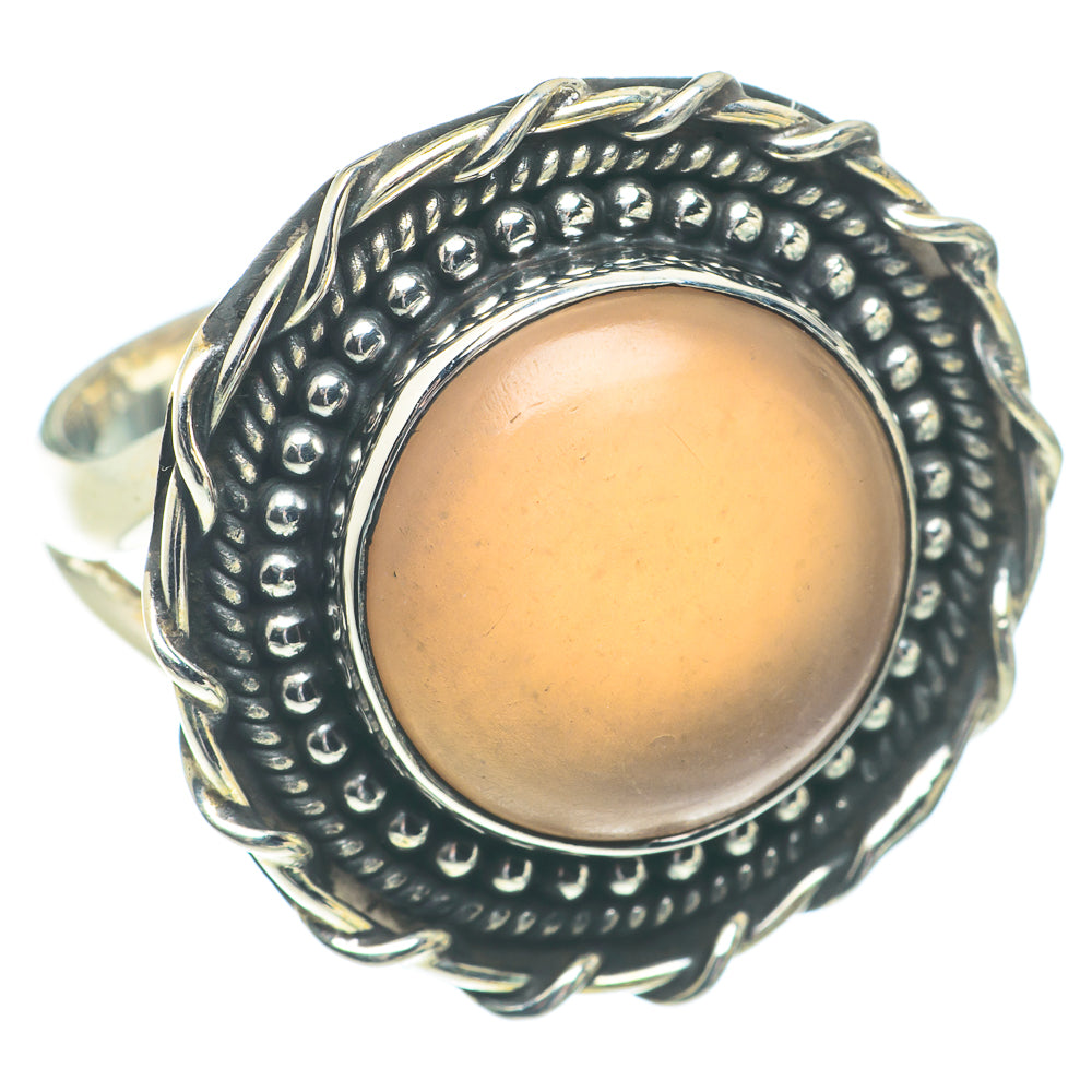 Peach Moonstone, Moonstone Rings handcrafted by Ana Silver Co - RING66289