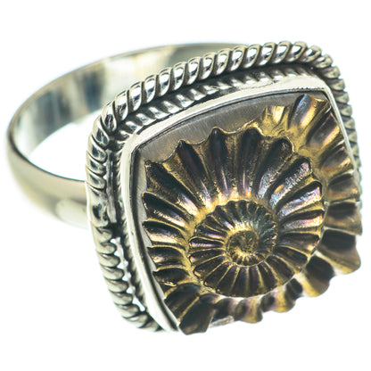 Pyrite Fossil Rings handcrafted by Ana Silver Co - RING66327