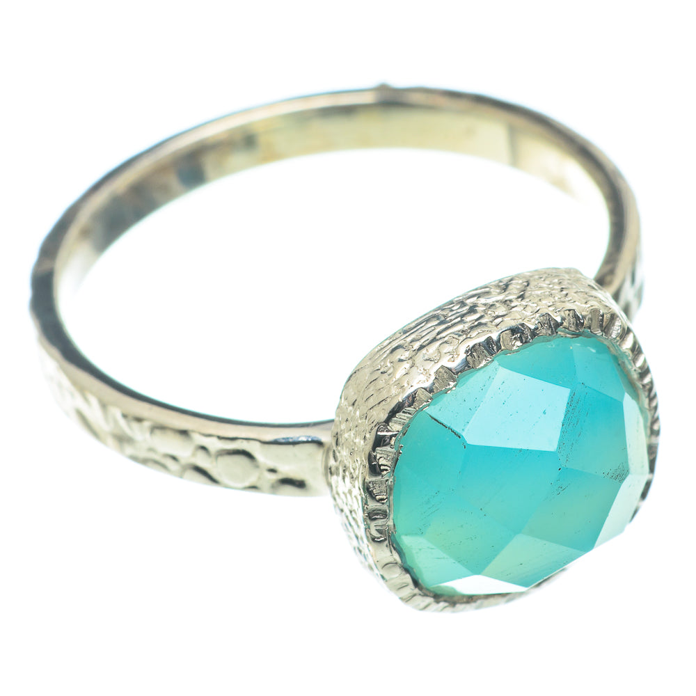 Aqua Chalcedony Rings handcrafted by Ana Silver Co - RING66342
