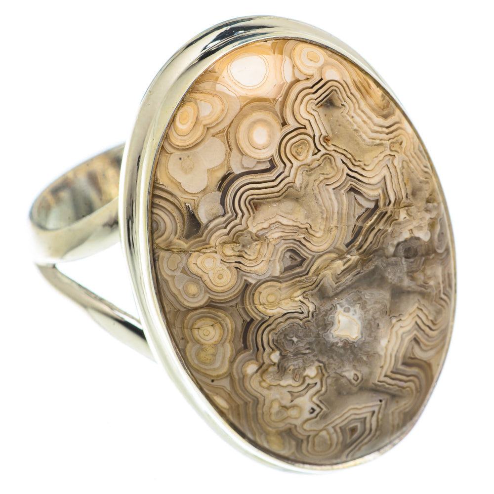 Laguna Lace Agate Rings handcrafted by Ana Silver Co - RING66388