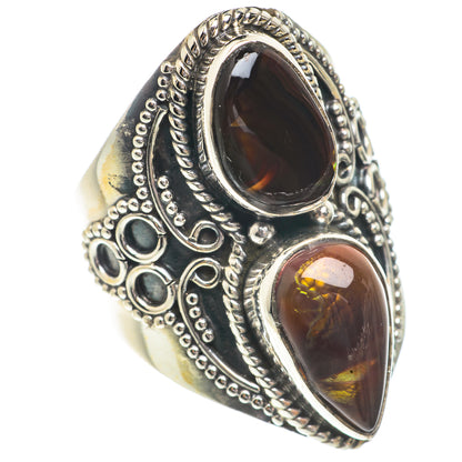 Mexican Fire Agate Rings handcrafted by Ana Silver Co - RING66413
