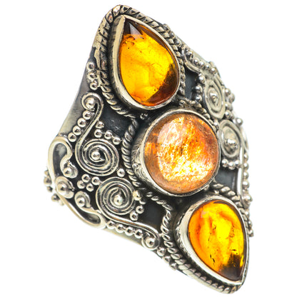 Sunstone, Baltic Amber Rings handcrafted by Ana Silver Co - RING66418