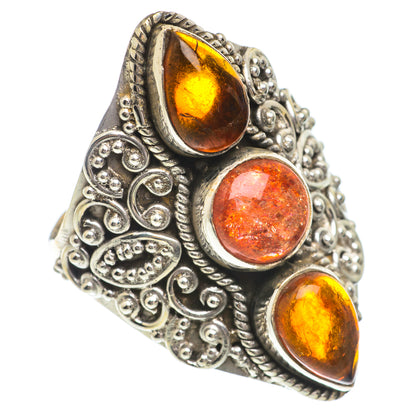 Sunstone, Baltic Amber Rings handcrafted by Ana Silver Co - RING66420