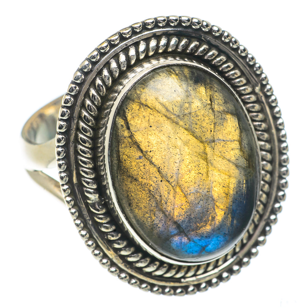Labradorite Rings handcrafted by Ana Silver Co - RING66463
