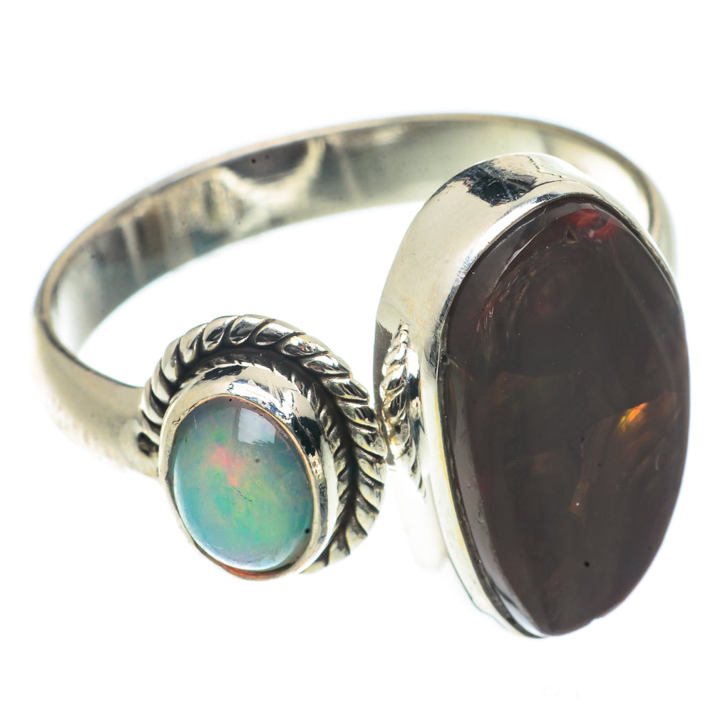 Mexican Fire Agate Rings handcrafted by Ana Silver Co - RING66489