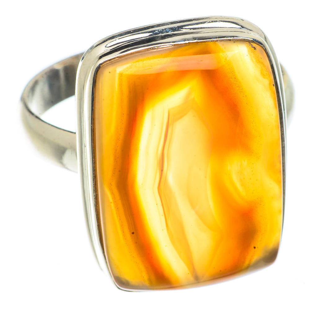 Botswana Agate Rings handcrafted by Ana Silver Co - RING66502