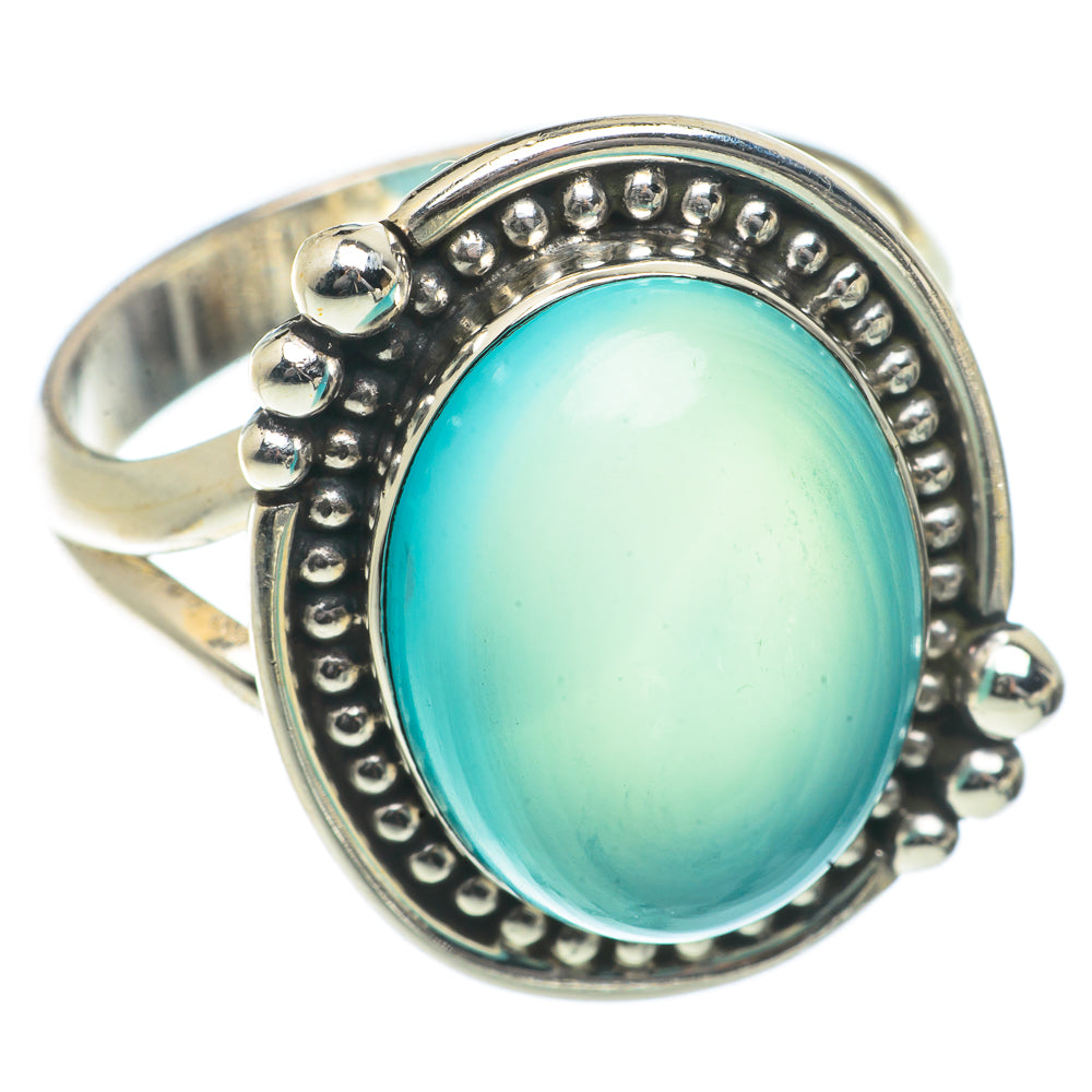 Aqua Chalcedony Rings handcrafted by Ana Silver Co - RING66577
