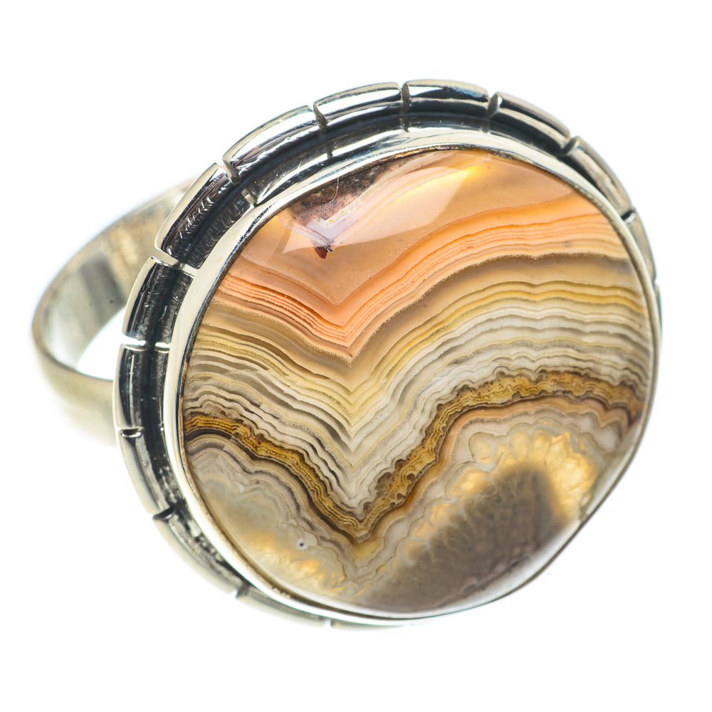 Laguna Lace Agate Rings handcrafted by Ana Silver Co - RING66583