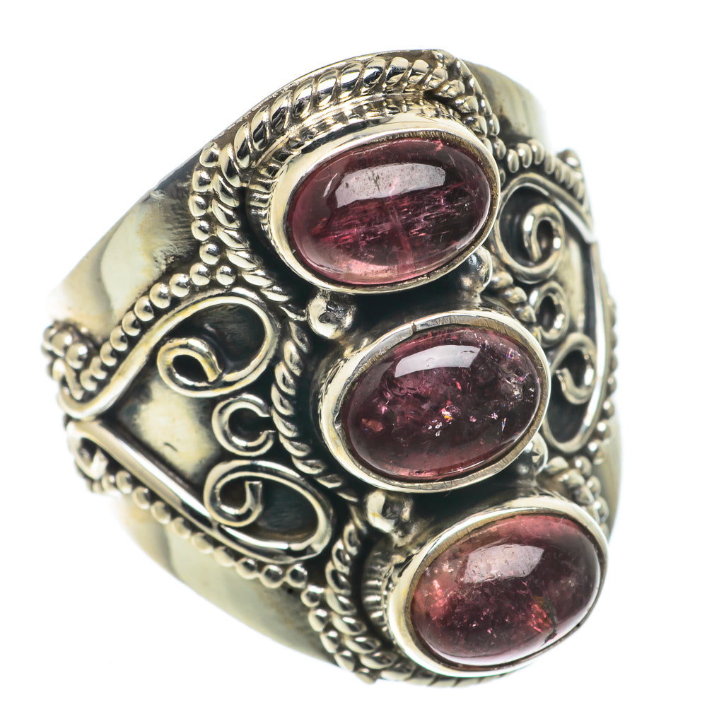 Pink Tourmaline Rings handcrafted by Ana Silver Co - RING66641