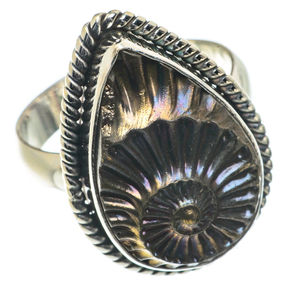 Pyrite Fossil Rings handcrafted by Ana Silver Co - RING66642
