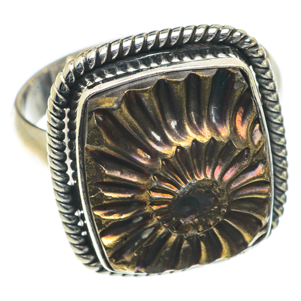Pyrite Fossil Rings handcrafted by Ana Silver Co - RING66643