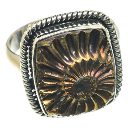 Pyrite Fossil Rings handcrafted by Ana Silver Co - RING66643