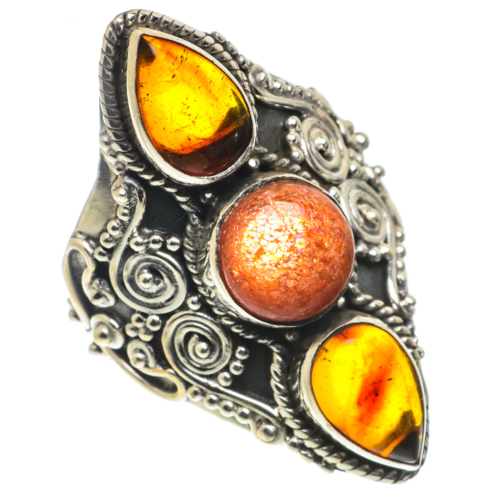 Sunstone Rings handcrafted by Ana Silver Co - RING66674