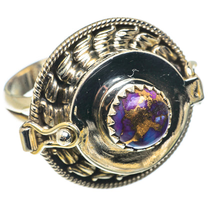 Purple Copper Composite Turquoise Rings handcrafted by Ana Silver Co - RING66678