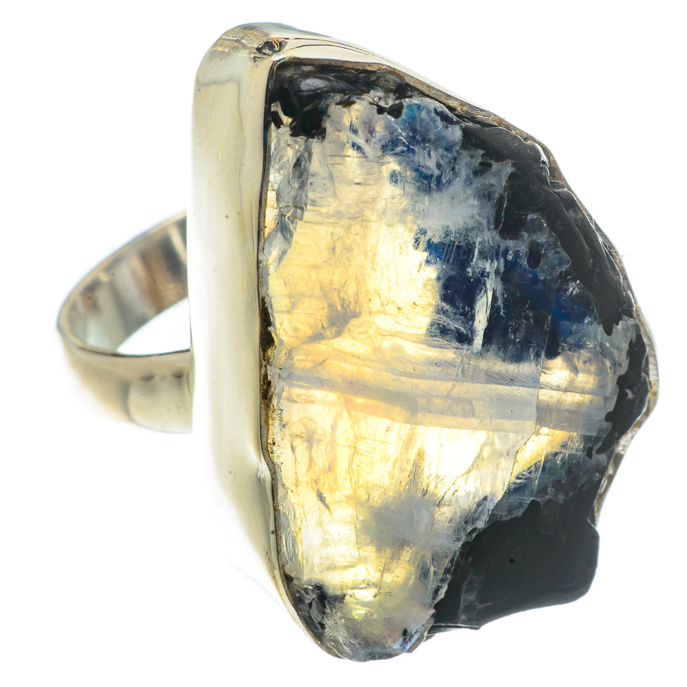 Rainbow Moonstone Rings handcrafted by Ana Silver Co - RING66687