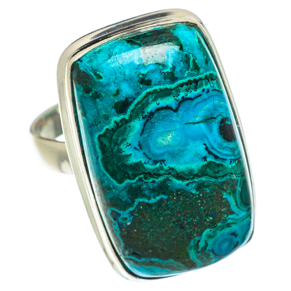Malachite In Chrysocolla Rings handcrafted by Ana Silver Co - RING66699