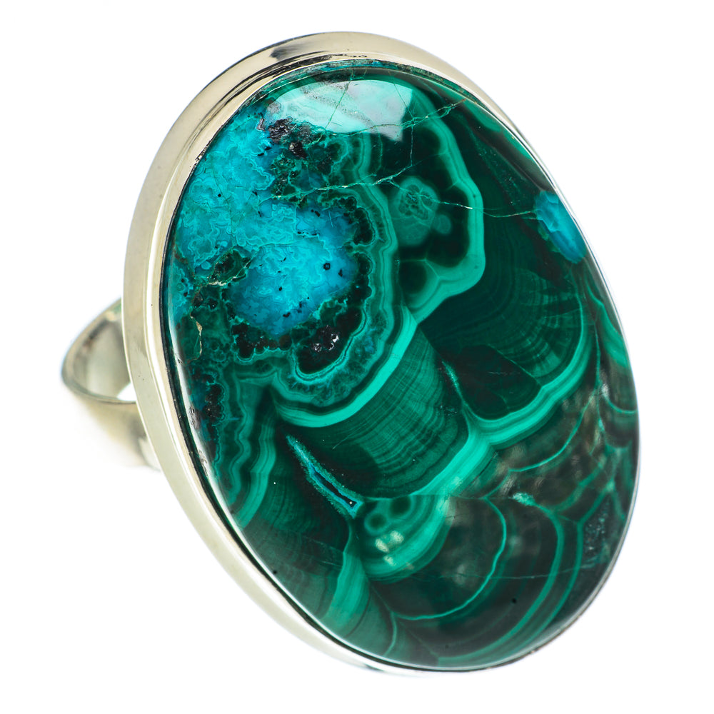 Malachite In Chrysocolla Rings handcrafted by Ana Silver Co - RING66705
