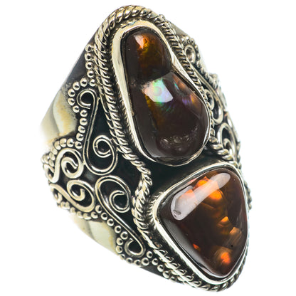 Mexican Fire Agate Rings handcrafted by Ana Silver Co - RING66706