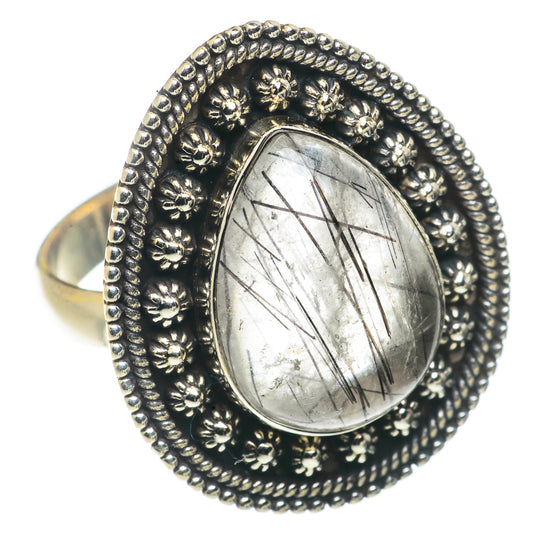 Tourmalinated Quartz Rings handcrafted by Ana Silver Co - RING66721