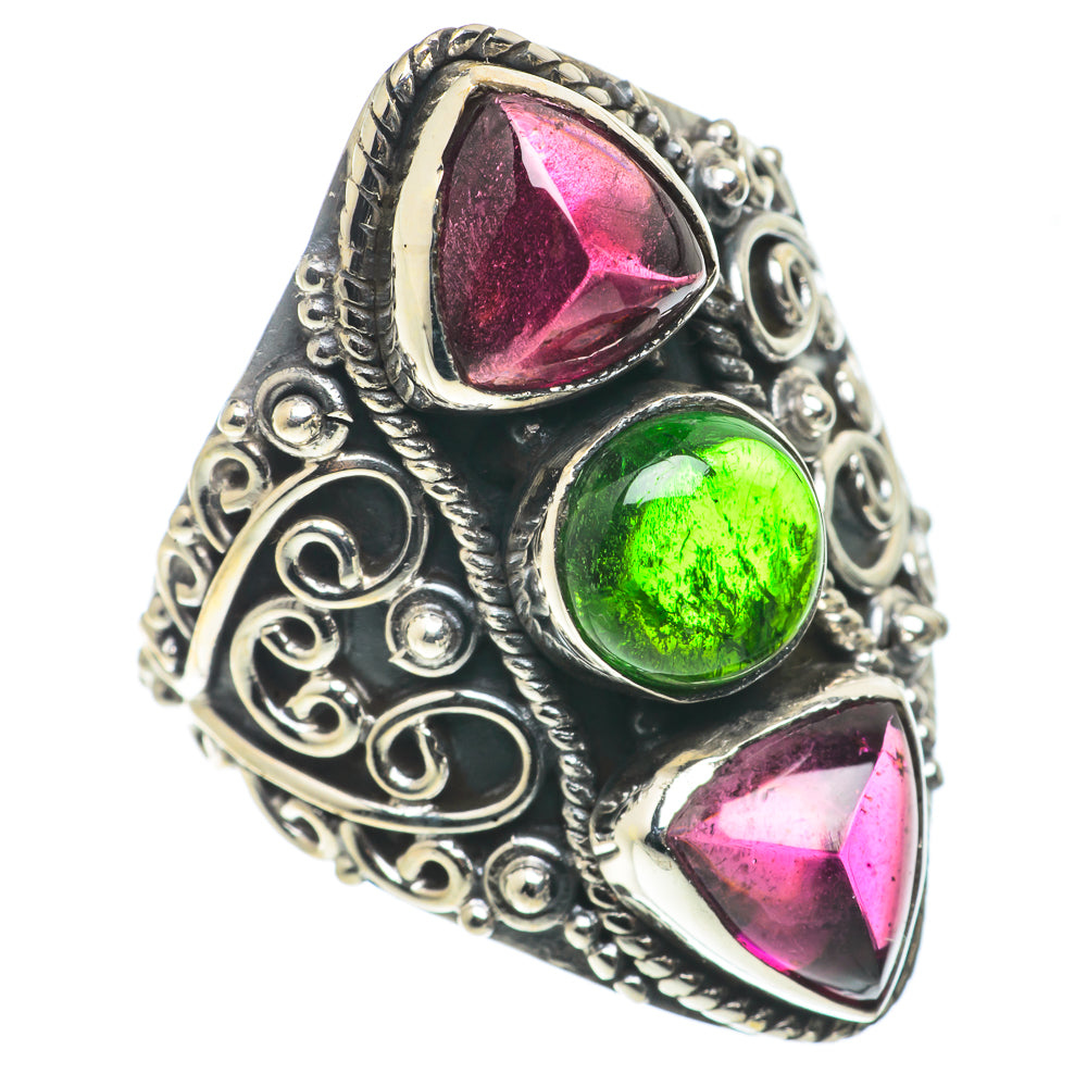 Green Tourmaline Rings handcrafted by Ana Silver Co - RING66725