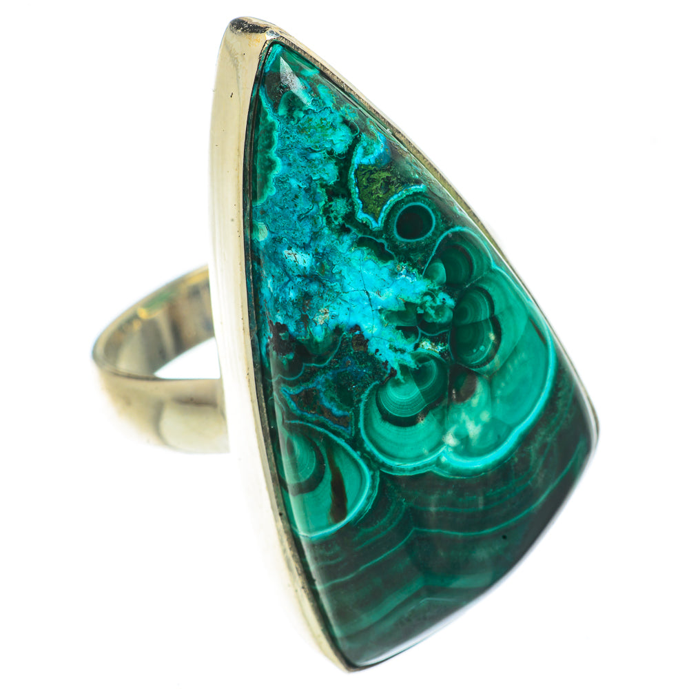 Malachite In Chrysocolla Rings handcrafted by Ana Silver Co - RING66735