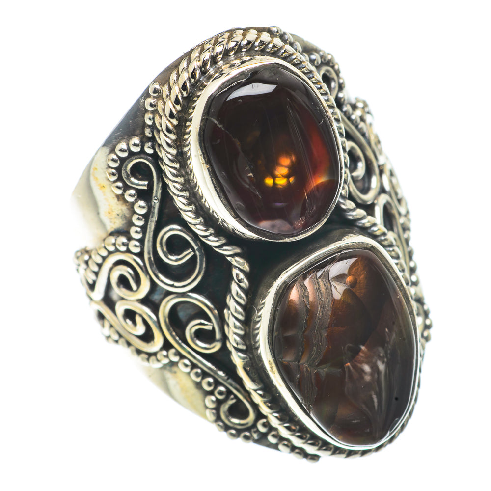 Mexican Fire Agate Rings handcrafted by Ana Silver Co - RING66736