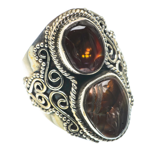 Mexican Fire Agate Rings handcrafted by Ana Silver Co - RING66736