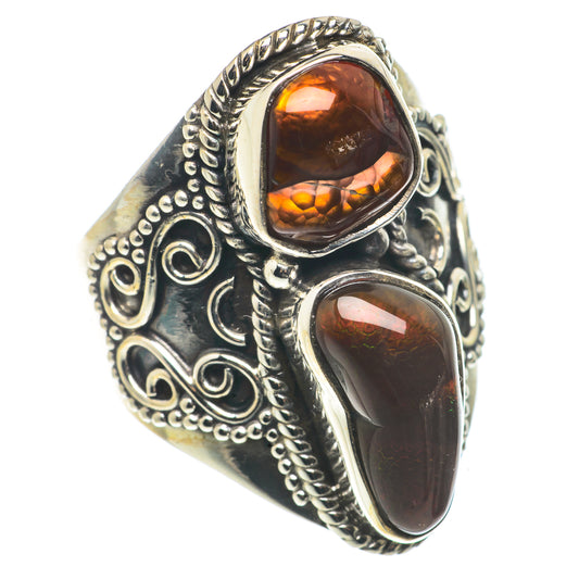 Mexican Fire Agate Rings handcrafted by Ana Silver Co - RING66737