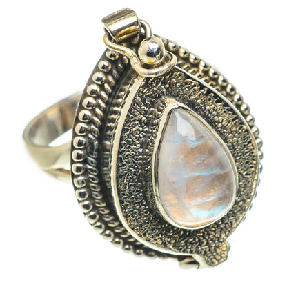 Rainbow Moonstone Rings handcrafted by Ana Silver Co - RING66745