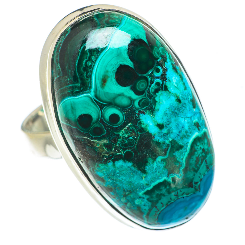 Malachite In Chrysocolla Rings handcrafted by Ana Silver Co - RING66755