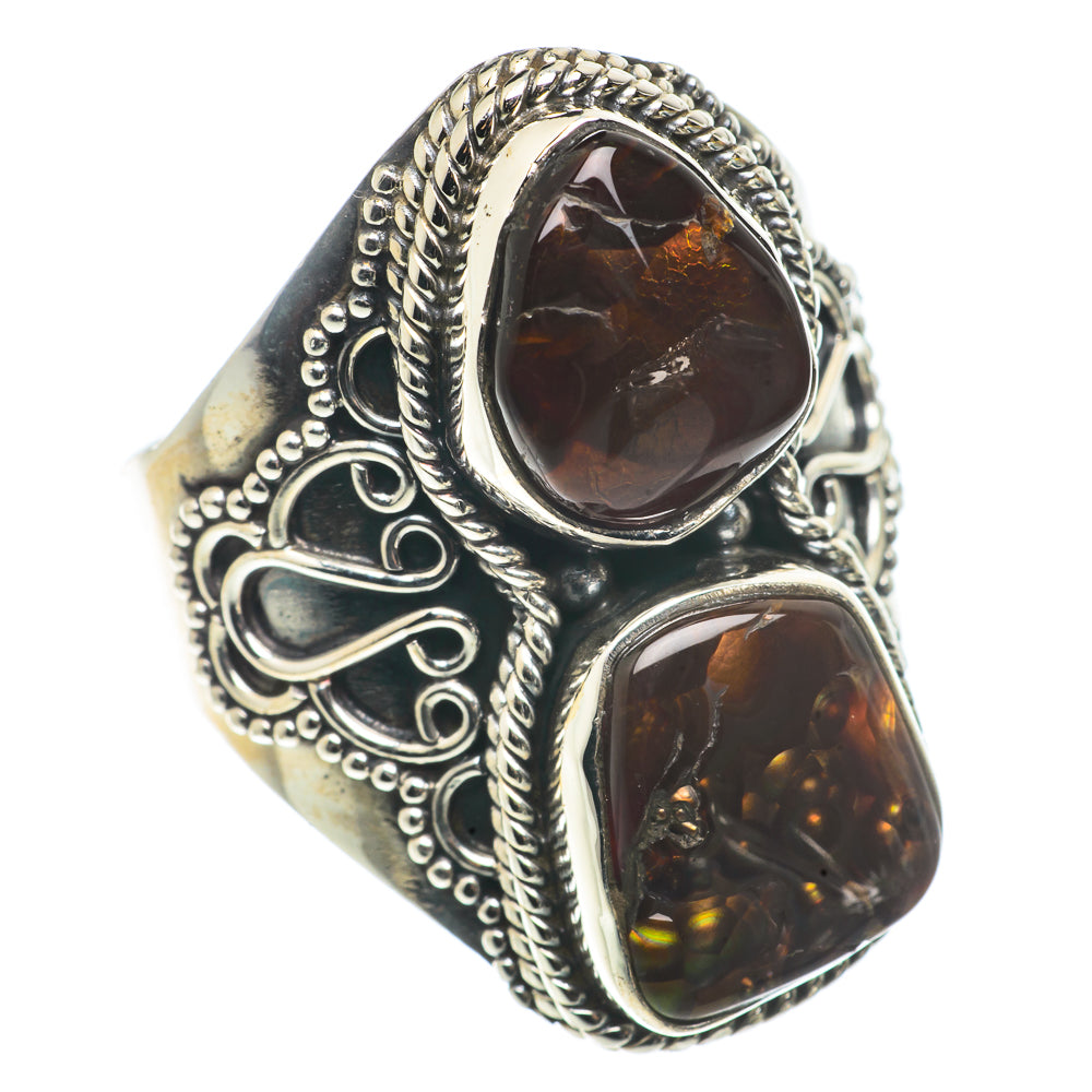 Mexican Fire Agate Rings handcrafted by Ana Silver Co - RING66757