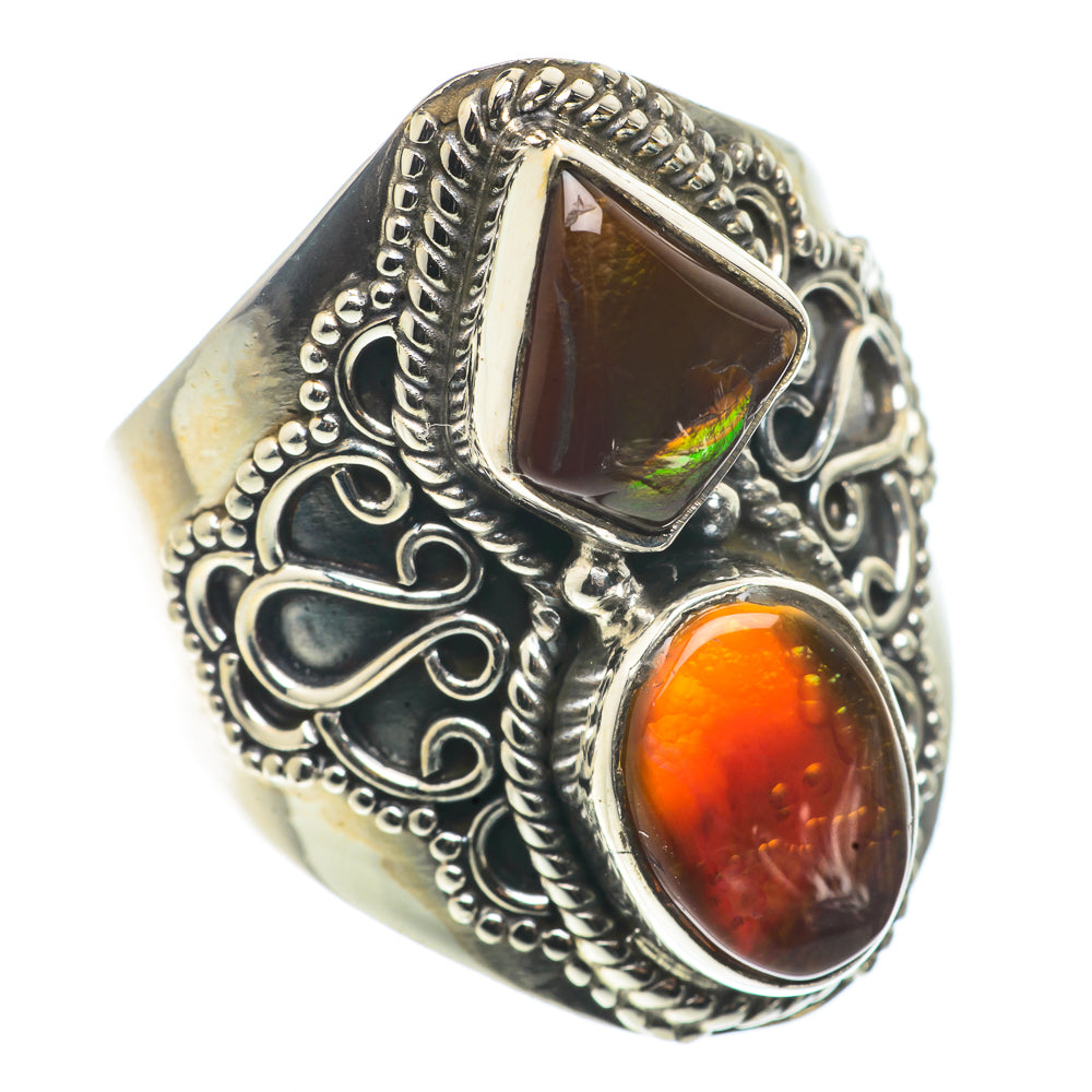 Mexican Fire Agate Rings handcrafted by Ana Silver Co - RING66760