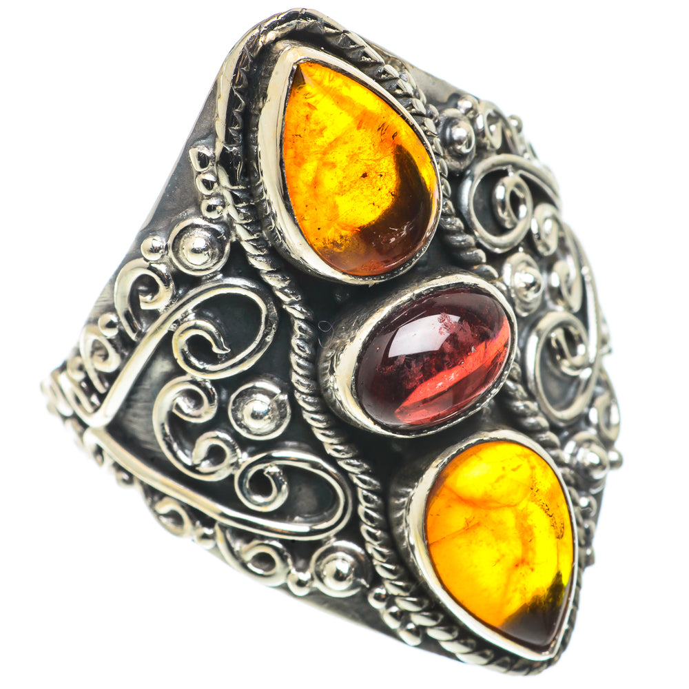 Baltic Amber Rings handcrafted by Ana Silver Co - RING66761